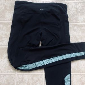 PRISTINE under armour leggings, blue+mesh detail